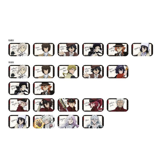 Bungo Stray Dogs Square Tinplate Badge - Blind Pack
