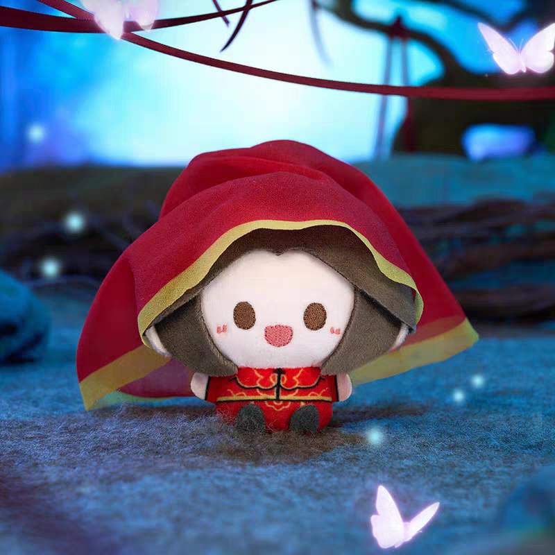 Heaven Official’s Blessing Animation Cute Ghost Market Series Round Plushy Keychain - Blind Box
