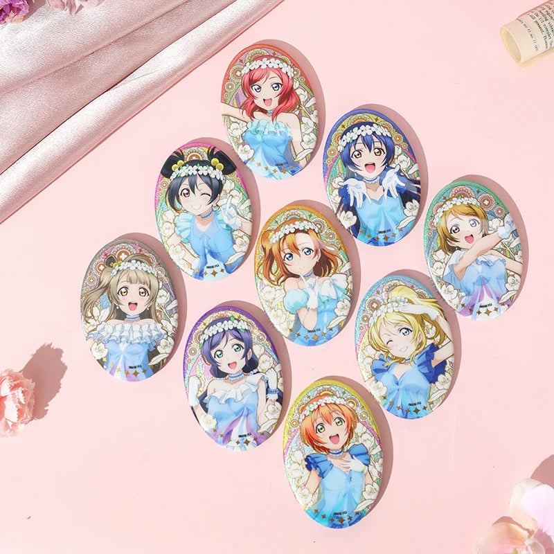 Love Live! Floral Bloom Series Oval Badge - Blind Pack