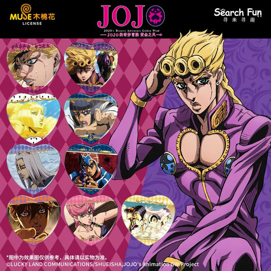 JOJO’s Bizarre Adventure Heart-Shaped Tinplate Badge - Blind Pack