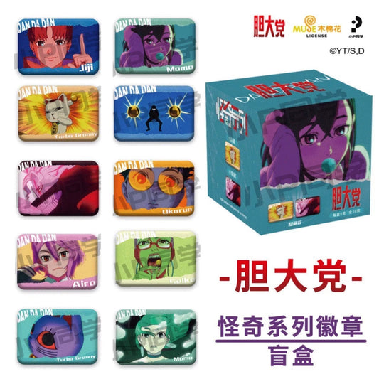 Dandadan OP Square Double Flash Tinplate Badge - Blind Pack