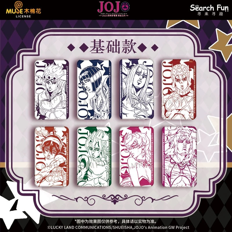JoJo’s Bizarre Adventure: Golden Wind Engraved Square Tin - Badge Blind Pack