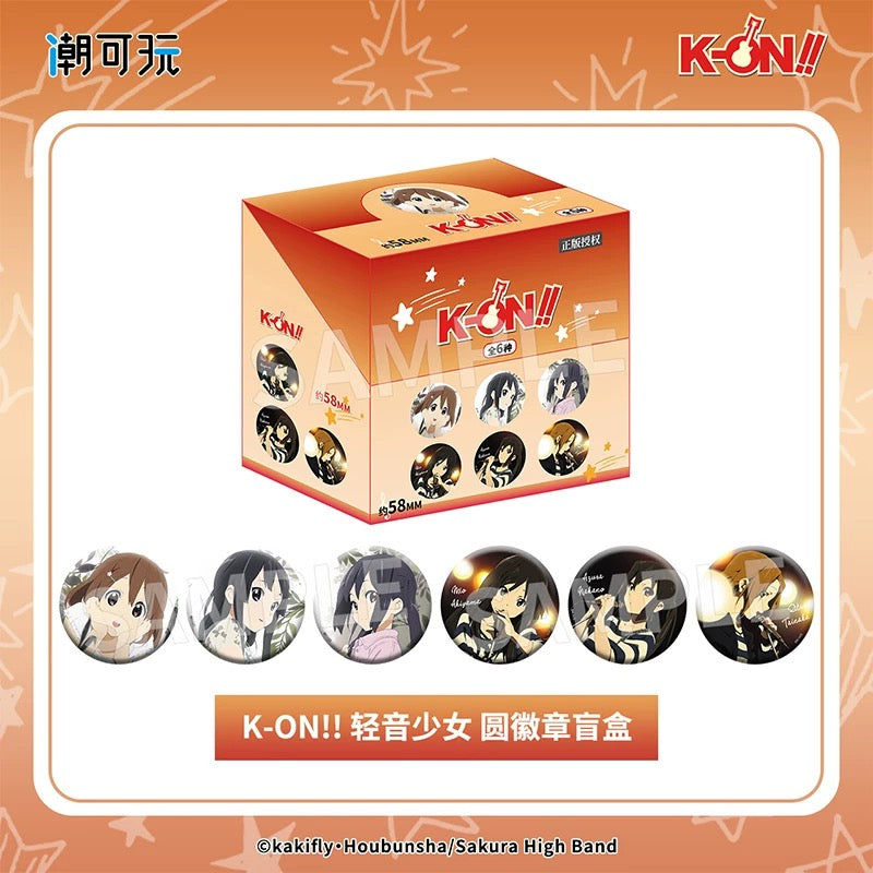 K-ON!! Round Tinplate Badge - Blind Pack