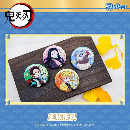 Demon Slayer Illustration Series Tinplate Badge - Blind Pack