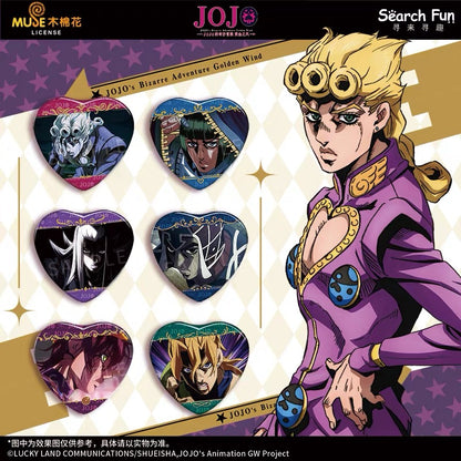 JoJo’s Bizarre Adventure: Golden Wind Scene Illustration Series Heart-Shaped Tin Badge - Blind Pack