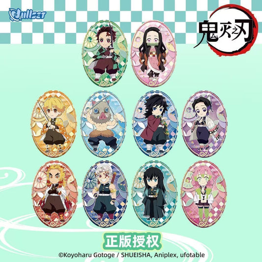 Demon Slayer Chibi Series Tinplate Badge - Blind Pack