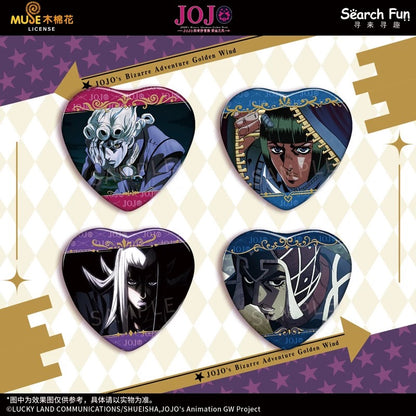 JoJo’s Bizarre Adventure: Golden Wind Scene Illustration Series Heart-Shaped Tin Badge - Blind Pack