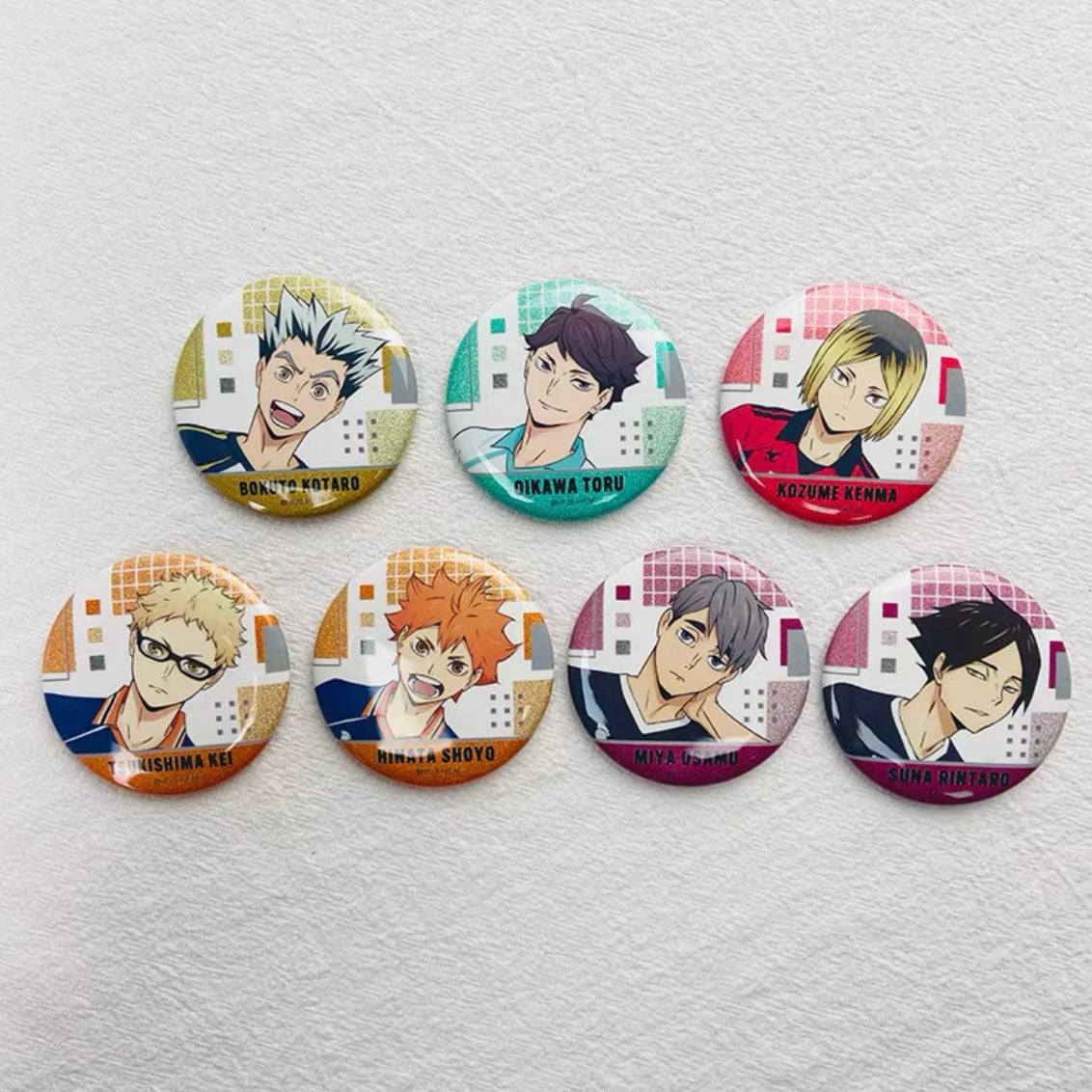 Haikyuu!! KAMIO Team Uniform Glitter Can Badge Blind Pack