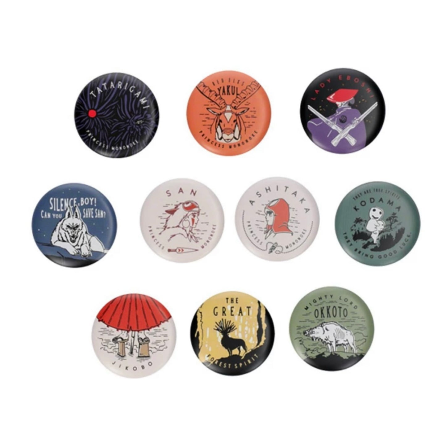 Princess Mononoke Bottle Cap Badge