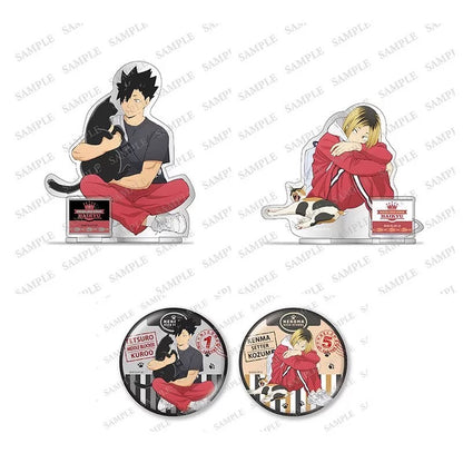 Haikyuu!! Nekoma Cat Club 10cm Shiny Can Badge & Acrylic Standee