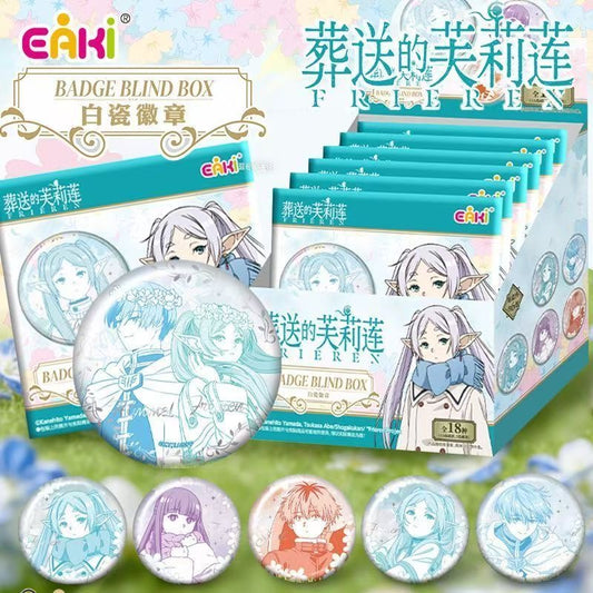 Frieren White Porcelain Tinplate Badge - Blind Pack