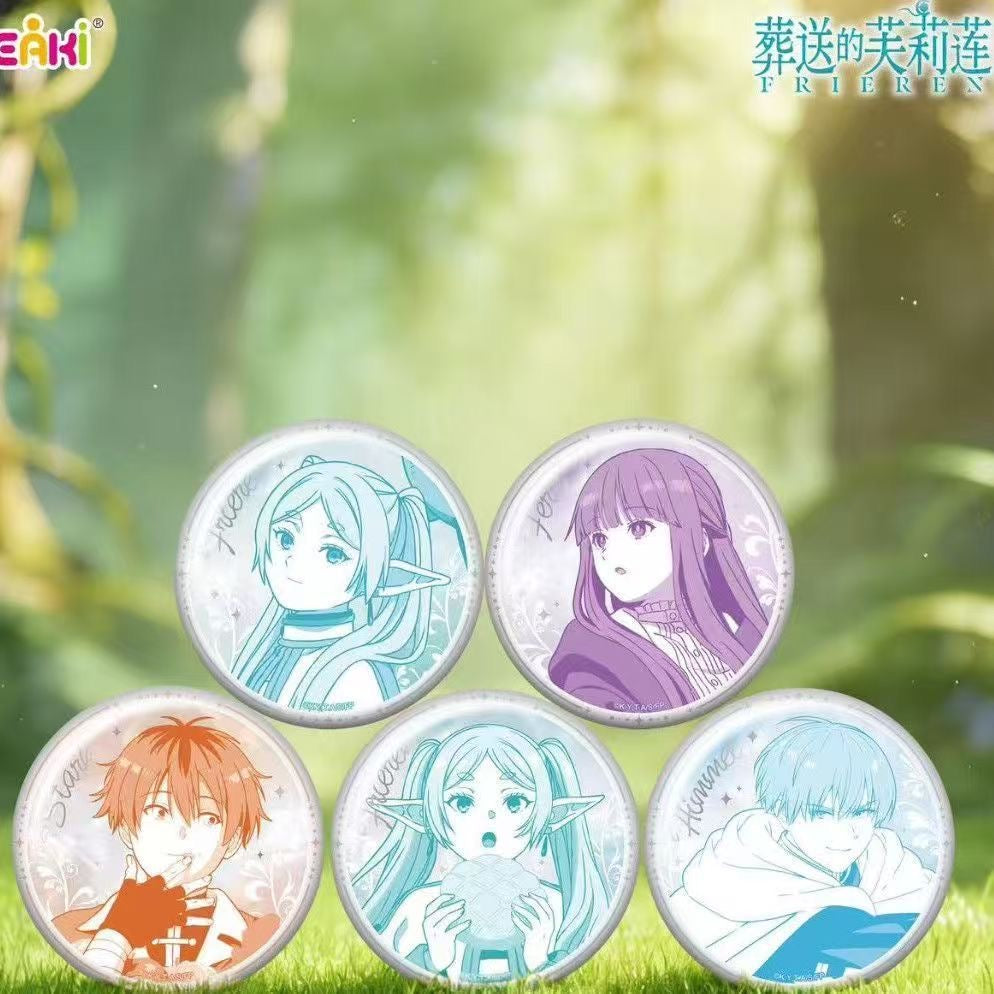 Frieren White Porcelain Tinplate Badge - Blind Pack