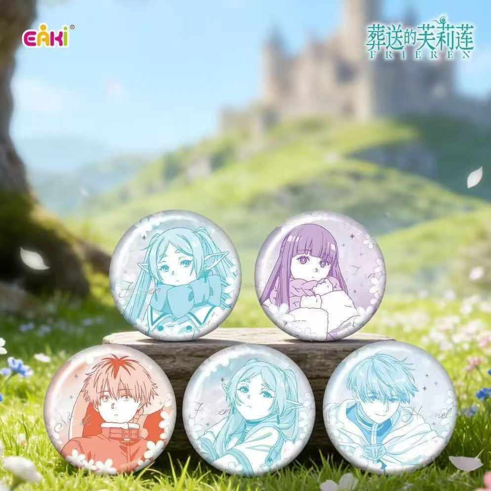 Frieren White Porcelain Tinplate Badge - Blind Pack