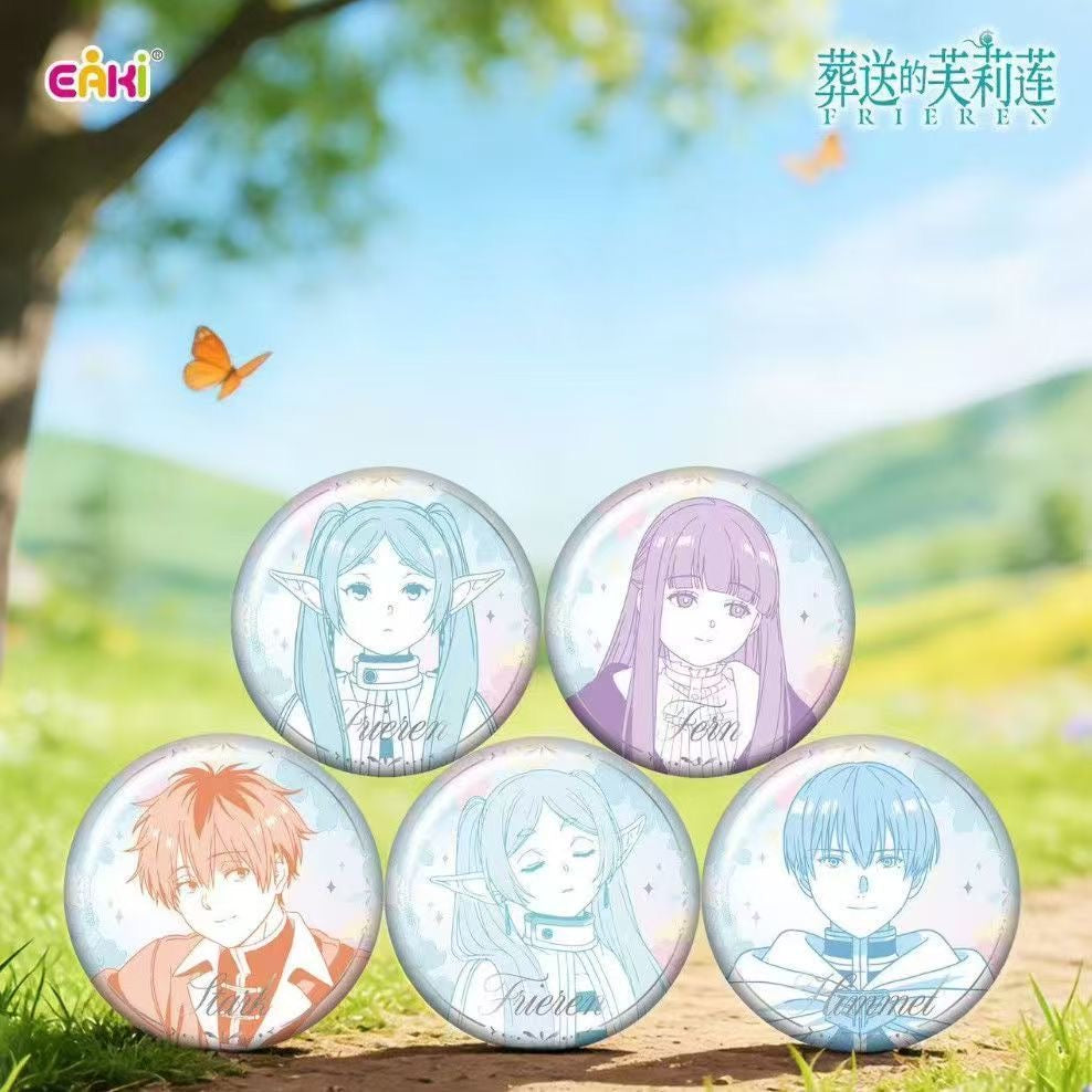 Frieren White Porcelain Tinplate Badge - Blind Pack