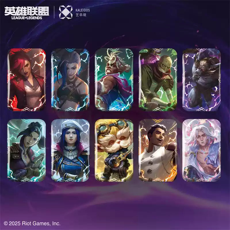 League of Legends Arcane Skin Series Tinplate Badge Blind Box