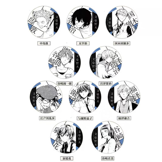 Bungo Stray Dogs Armed Detective Agency Series Tin Badge - Blind Pack