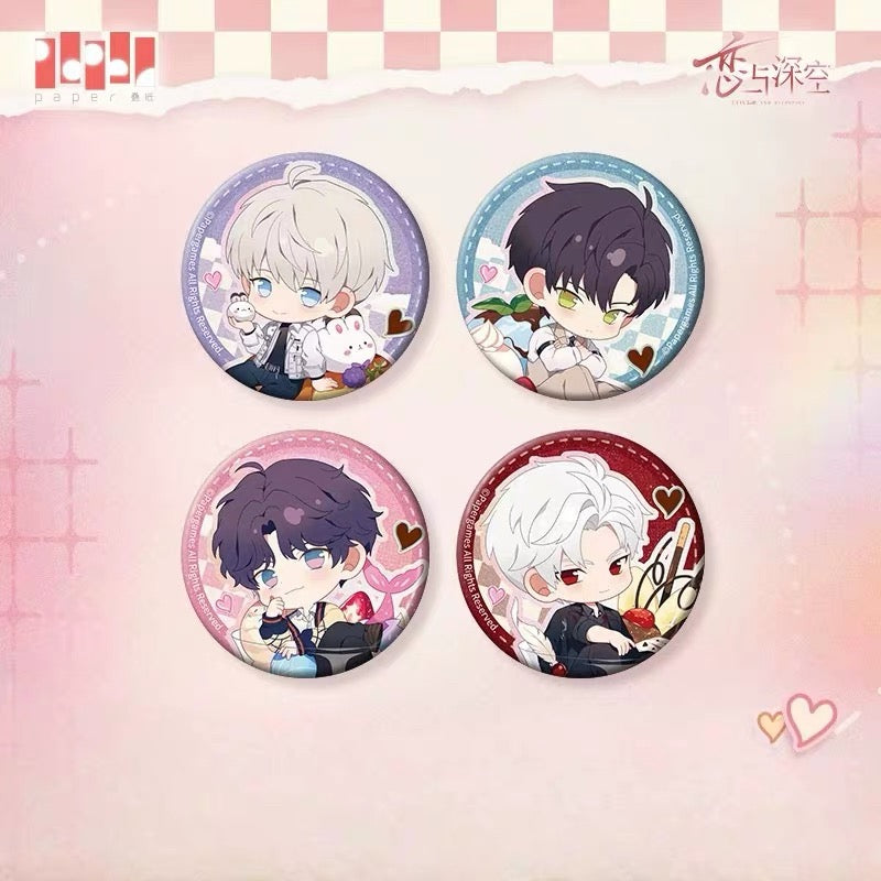 Love and Deepspace “Whispers by the Heart” Series Chibi - Tinplate Badge