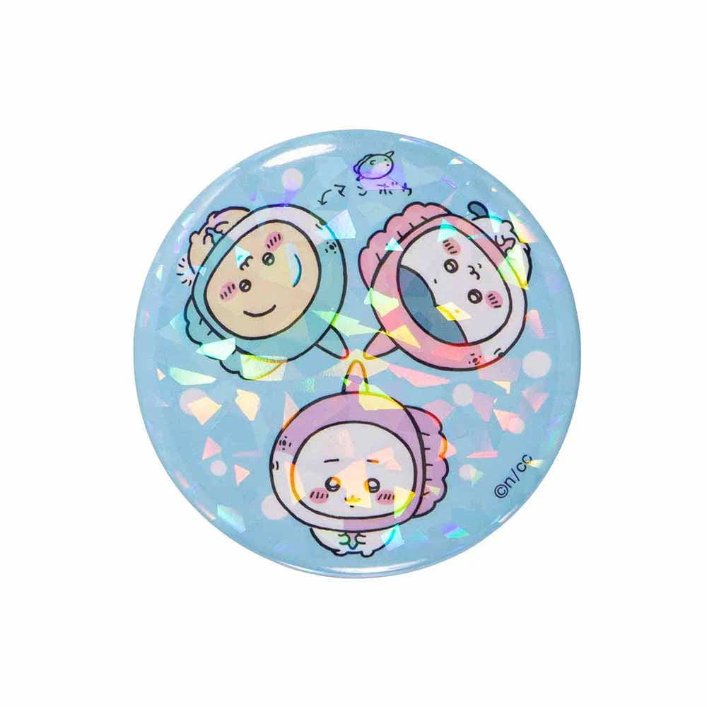 Chiikawa Aquarium Hologram Button Badge Collection - Blind Pack
