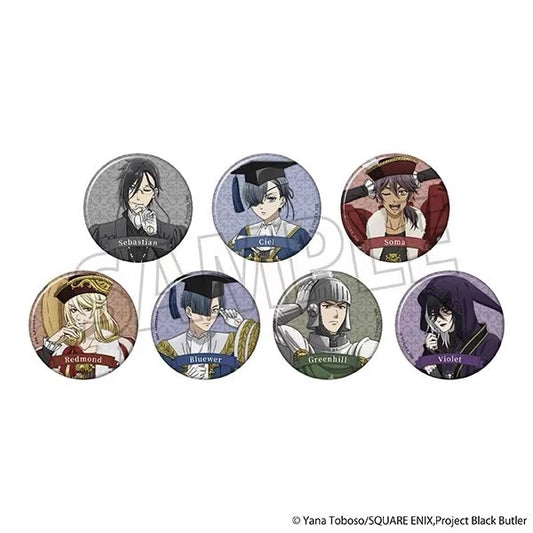 Black Butler Boarding School Arc Character Tin Badge - Blind Pack