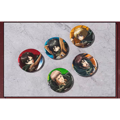 Attack on Titan Season 2 Brushed Glitter A Series Tinplate Badge - Blind Pack