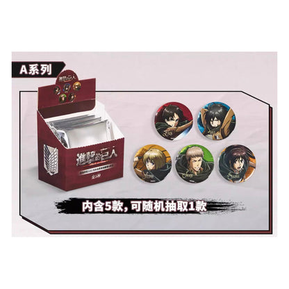 Attack on Titan Season 2 Brushed Glitter A Series Tinplate Badge - Blind Pack