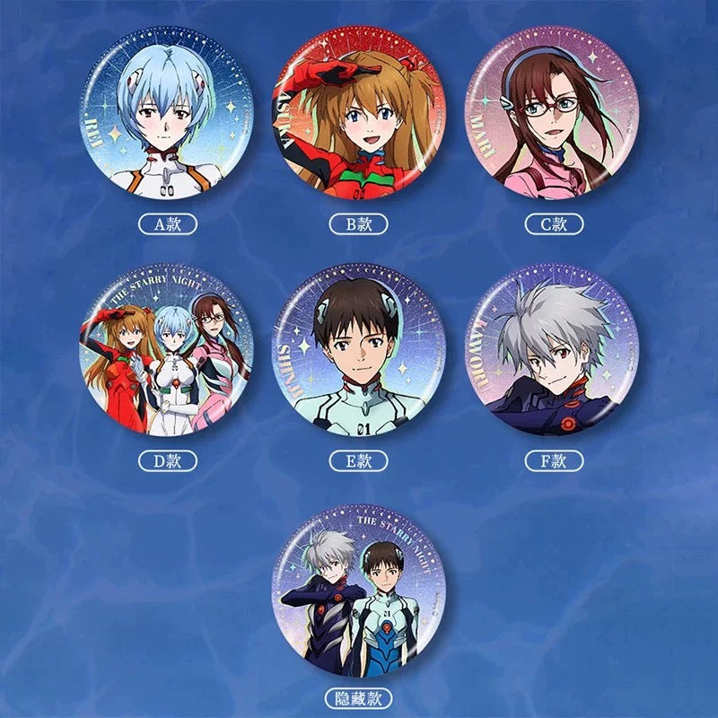 Neon Genesis Evangelion Starry Night Tin Badge - Blind Pack