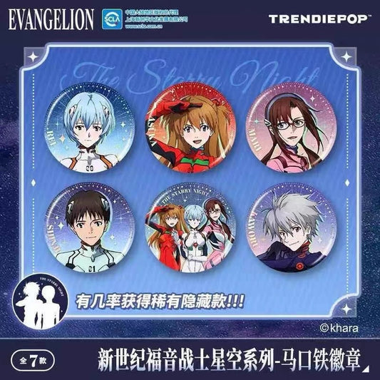 Neon Genesis Evangelion Starry Night Tin Badge - Blind Pack
