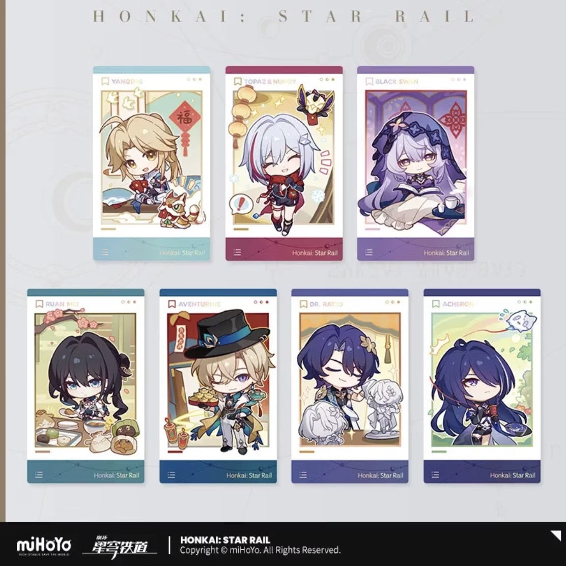 Honkai: Star Rail New Year Celebration Paper Card Set
