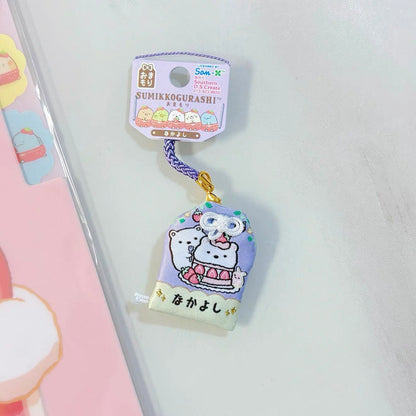 Sumikko Gurashi Omamori Acrylic Charm (Strawberry Fair Collection)