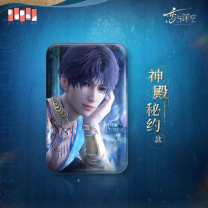 Love and Deepspace Rafayel Tide God Series Square Can Badge