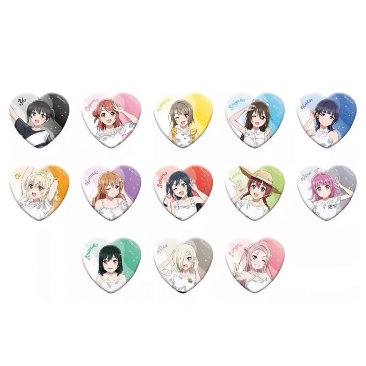 LoveLive! School Idol Project Heart-shaped Can Badge Blind Pack