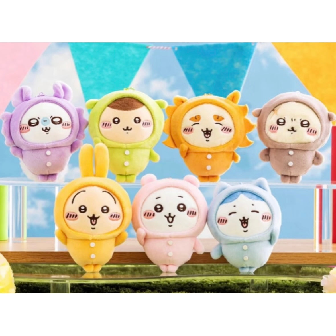 Chiikawa Pajama Party Series Plush Keychains