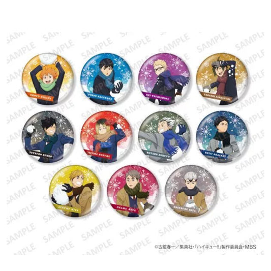 HAIKYU!! Snowball Fight 75mm Can Badge Blind Pack