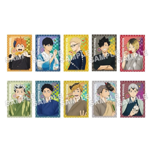 HAIKYU!! Temple Fair Enishi Day Festival Kimono Large Transparent Card Blind Pack